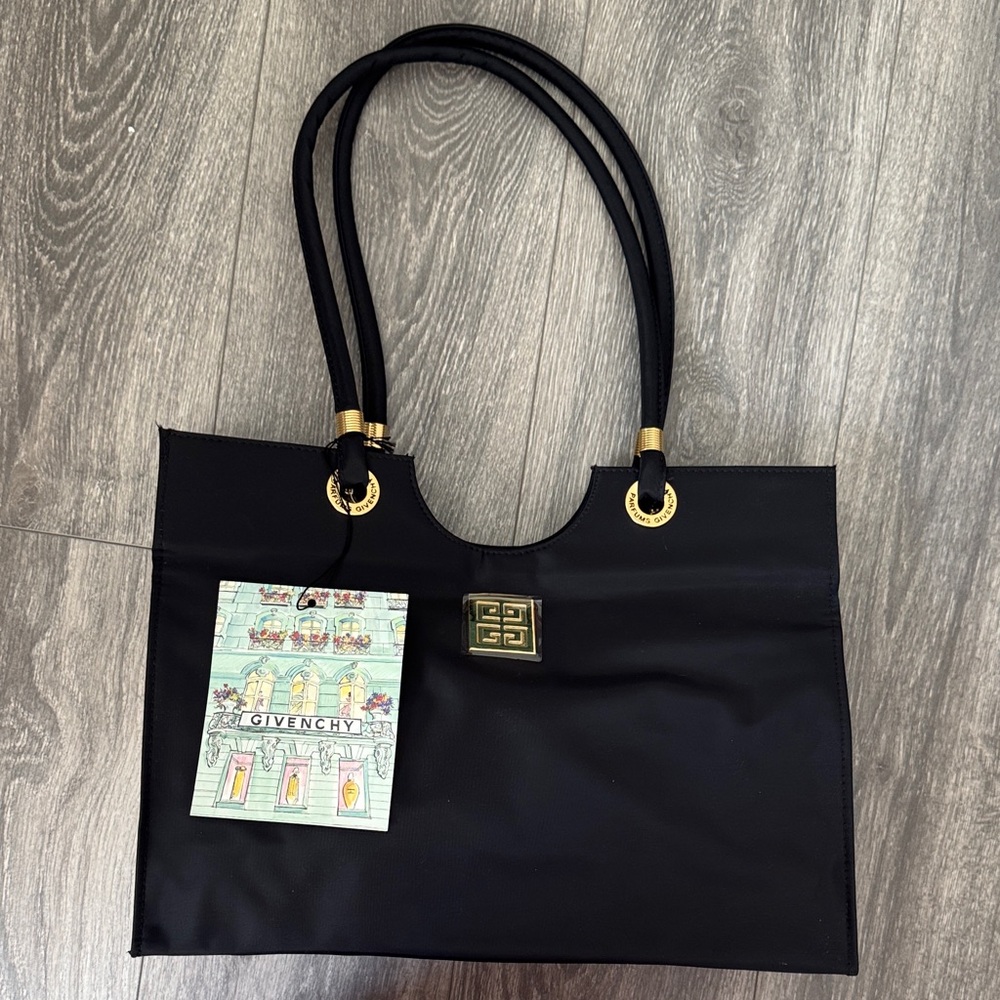 Givenchy Elegant Black Tote with Gold Accents